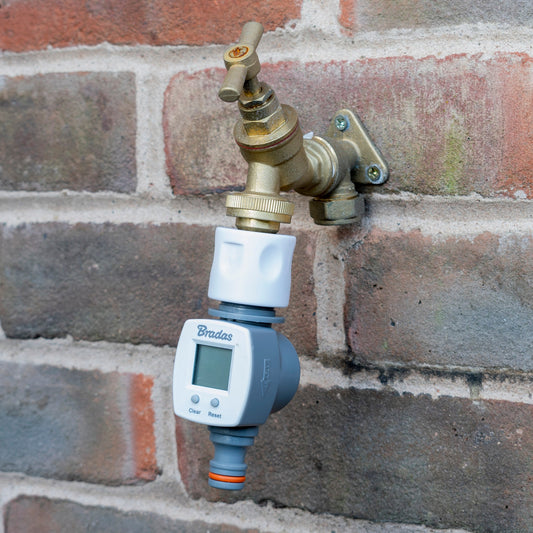 Water Flow Meter with Quick Snap-On Fitting