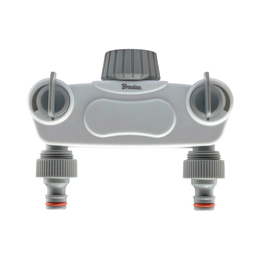 White Line 2-Way Solid Manifold Including 1" or 3/4" Tap Valves