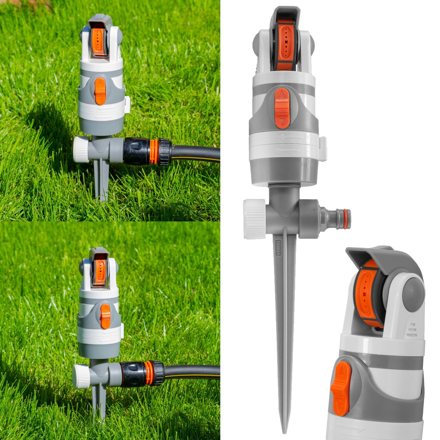 White Line Gear Drive Lawn Sprinkler with 4 Spray Patterns