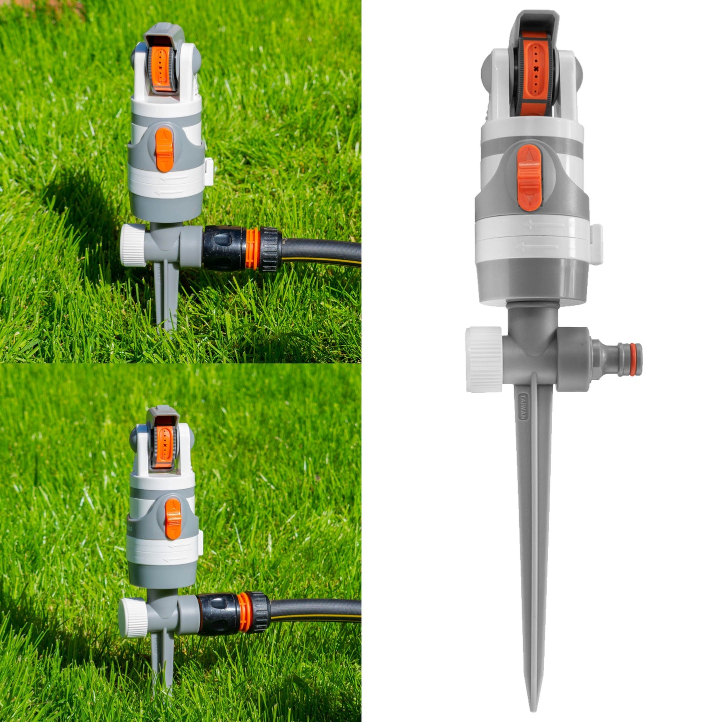 White Line Gear Drive Lawn Sprinkler with 4 Spray Patterns