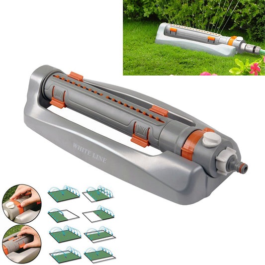White Line Metal Oscillating Sprinkler with Adjustable Spray Width