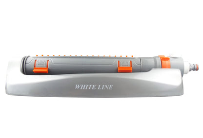 White Line Metal Oscillating Sprinkler with Adjustable Spray Width