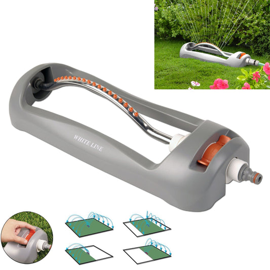 Classic Oscillating Lawn Sprinkler with White Stripe