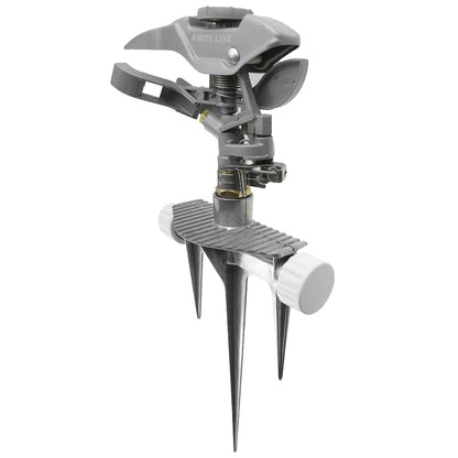 Triton Series White Line Pulsating Garden Sprinkler