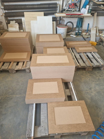 Replacement Kitchen Cabinet Door Shaker 85mm Frame Primed or Raw MDF