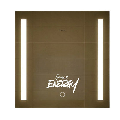 Personalised LED Bathroom Mirror Custom Text Wall Mounted Touch Illuminated
