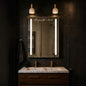 Personalised LED Bathroom Mirror Custom Text Wall Mounted Touch Illuminated