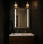 Personalised LED Bathroom Mirror Custom Text Wall Mounted Touch Illuminated