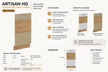 ARTISAN Modular Kitchen – Cappuccino Gloss - PARTS option