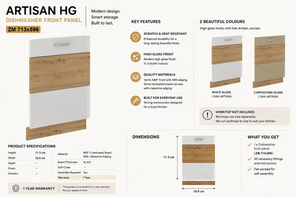 ARTISAN Modular Kitchen – White Gloss - PARTS option