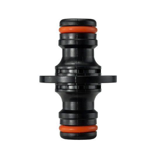 Bradas Dual‑Way Male Quick‑Connect Hose Joiner – Orange/Black