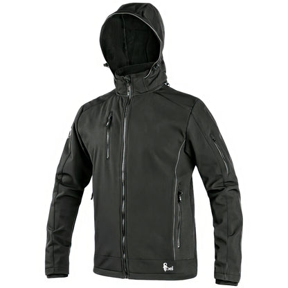 CXS Durham Professional Softshell Jacket Men's Waterproof Windproof Black Workwear