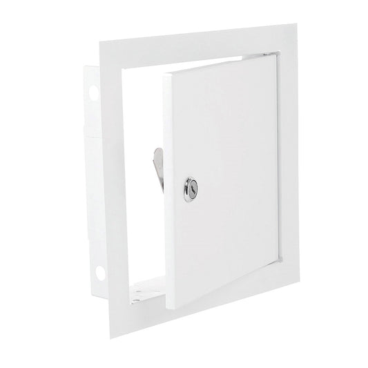 White Metal Access Door Panel with Lock 400mm x 400mm