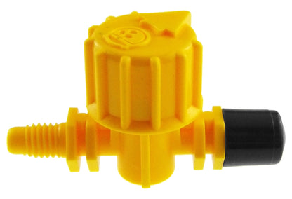 Antelco Vari-Mist™ Mist Sprinkler, Black Cap + Yellow Base