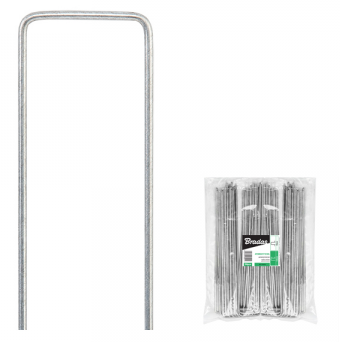 Pack of 100 Metal Pegs/Staples for Weed Matting, 30mm x 150mm
