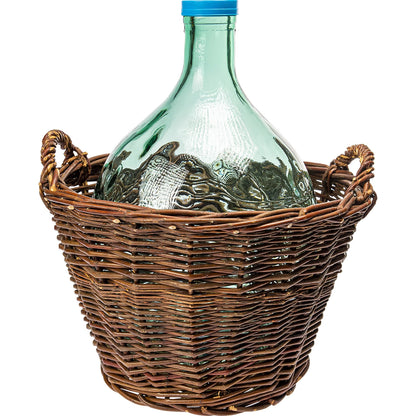 10L 15L 25L Glass Demijohn with Wicker Basket for Wine Beer Cider Mead Making