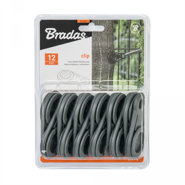 Round Grey Tarpaulin Clip
