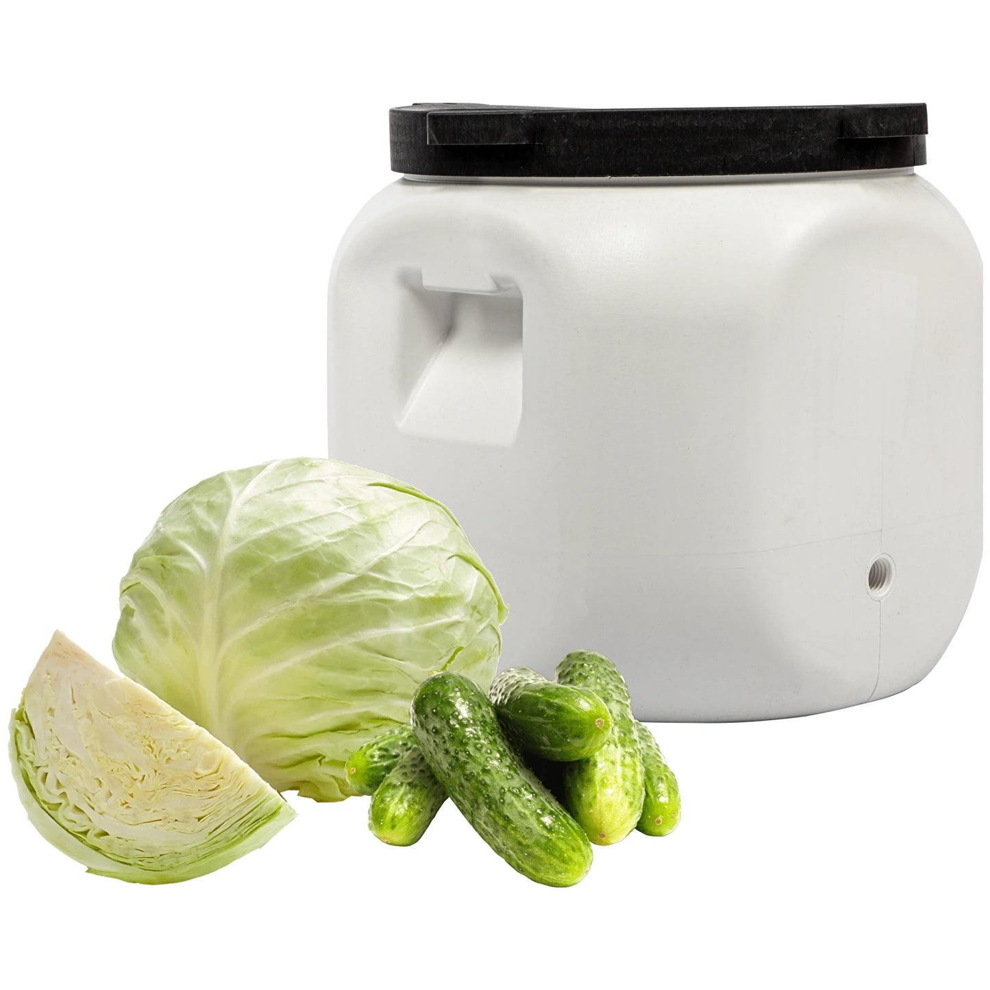 40L 60L Food Grade Fermentation Barrel with Tap White Pickling Sauerkraut Container