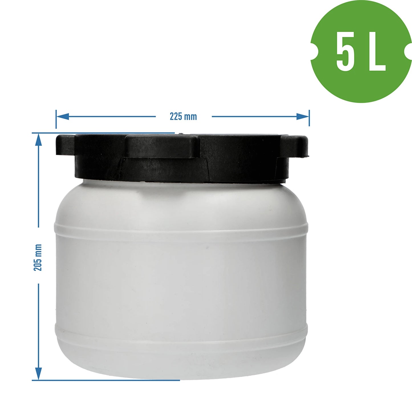 5L Pickling Barrel Food Grade HDPE Fermentation Container with Screw Lid