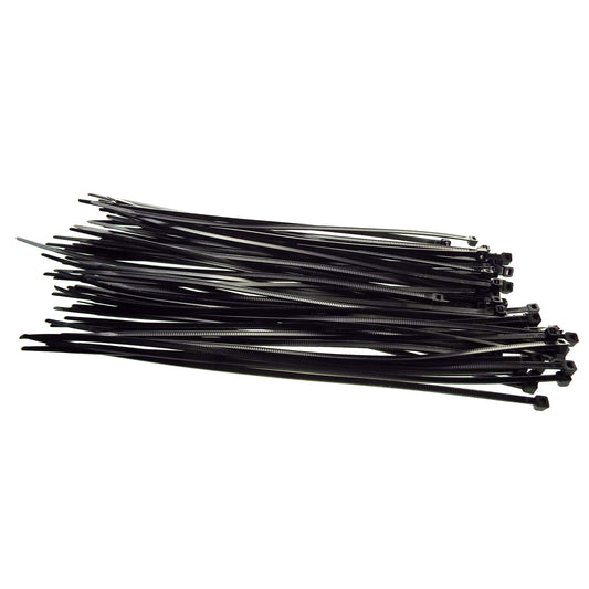100 x Black Cable Ties – 4.8mm x 500mm Extra-Long Heavy-Duty Zip Ties