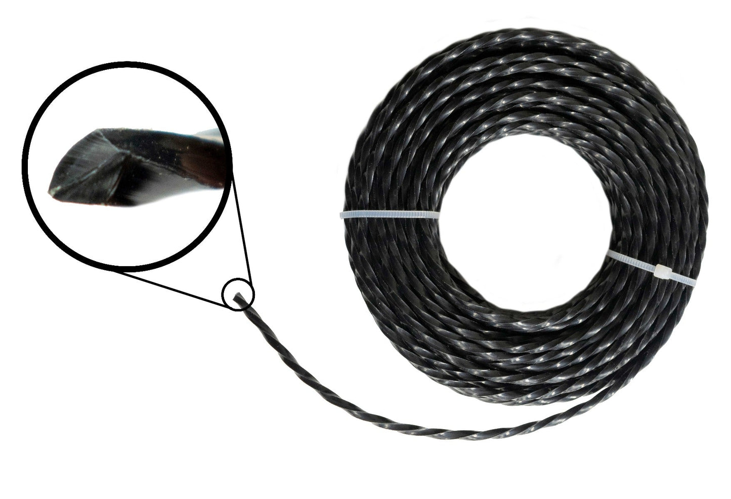 Black Twisted Strimmer Line 2.4mm x 15m
