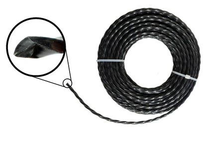 Black Twisted Strimmer Line 2.4mm x 15m