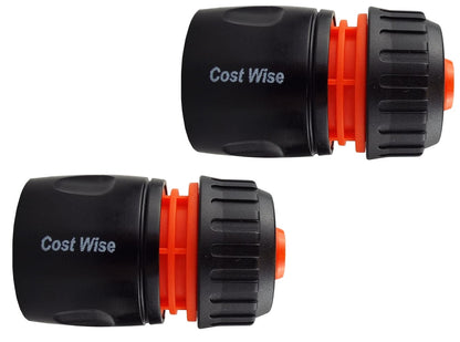 Black/Orange Female Garden Hose Fitting – 1/2" or 5/8"