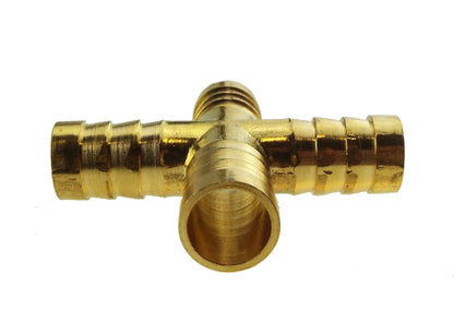 Brass 6mm Cross Connector