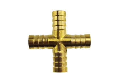 Brass 6mm Cross Connector