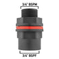BSP Tank Connector with Hose Tail – Water Butt Bulkhead Fitting with Nut & Washer