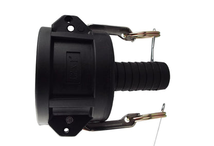 IBC 3” – S60X6M Outlet Valve with 2” Camlock Adapter and 1” Hose Barb Type C Camlock Connector