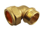 Brass Compression Elbow Fitting 28mm x 1" BSP Male
