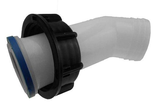 2” S60X6 IBC Angled Outlet with 2” Barb Fitting