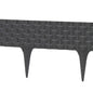 Plastic Garden Border Edging with Rattan Look – 2.4m Deep Grey