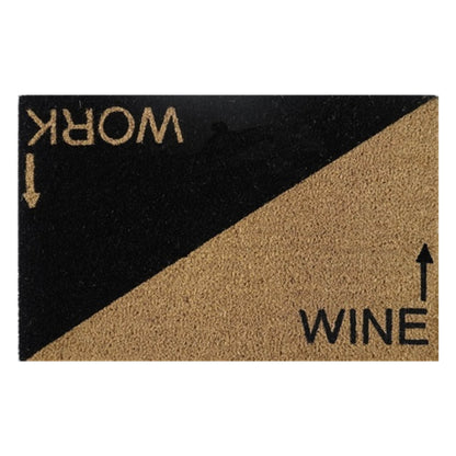 60cm x 40cm Doormat with 'Wine Work' Design