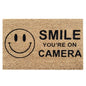 60cm x 40cm Doormat with 'Smile You're On Camera' Design