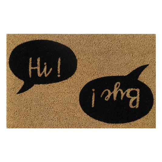 60cm x 40cm Doormat with 'Hi! Bye!' Design