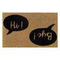 60cm x 40cm Doormat with 'Hi! Bye!' Design
