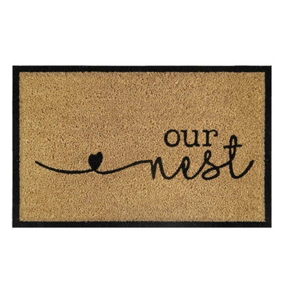 60cm x 40cm Doormat with 'Our Nest' Design