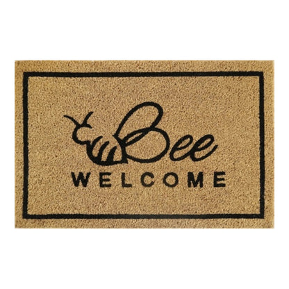 60cm x 40cm Doormat with 'Bee Welcome' Design