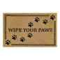 60cm x 40cm Doormat with 'Wipe Your Paws' Design