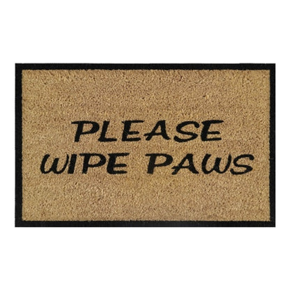 60cm x 40cm Doormat with 'Please Wipe Paws' Design