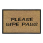60cm x 40cm Doormat with 'Please Wipe Paws' Design
