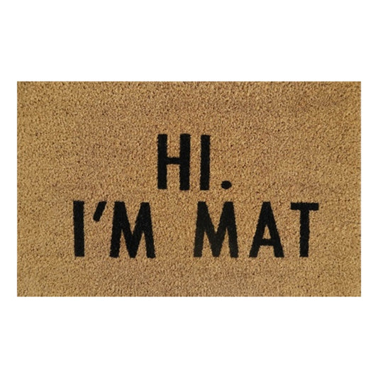 60cm x 40cm Doormat with 'Hi. I'm Mat' Design
