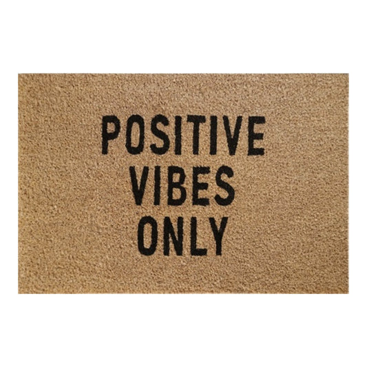60cm x 40cm Doormat with 'Positive Vibes Only' Design