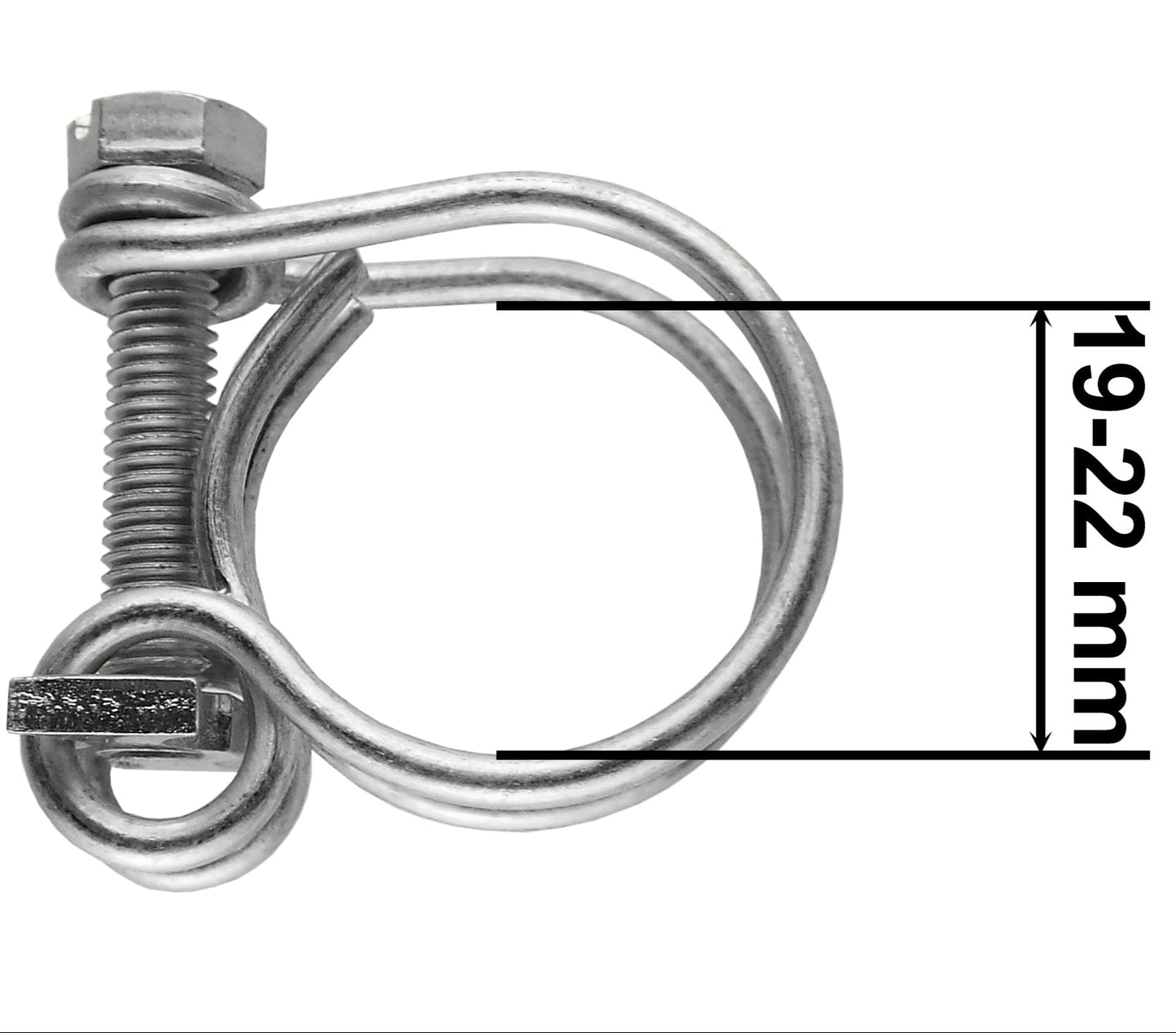 19–22mm Galvanised Dual Wire Hose Clip