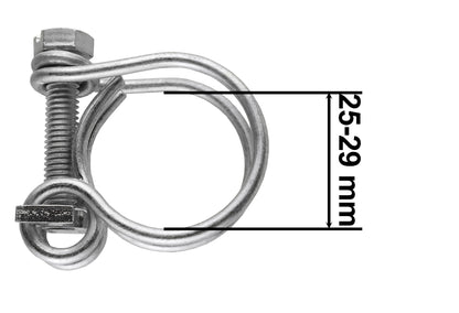 25–29mm Galvanised Dual Wire Hose Clip