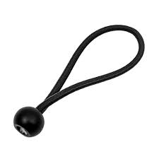 8” Elastic Black Bungee Tie with Ball