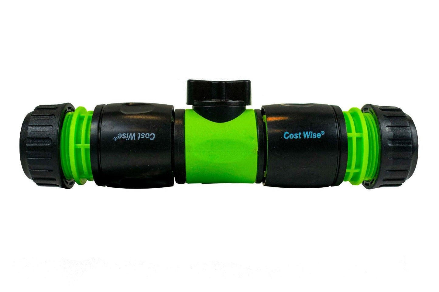 Cost Wise Male‑Male Quick‑Connect Inline Hose Valve Set Black/Green