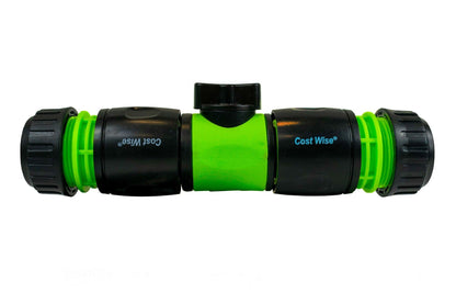 Cost Wise Male‑Male Quick‑Connect Inline Hose Valve Set Black/Green